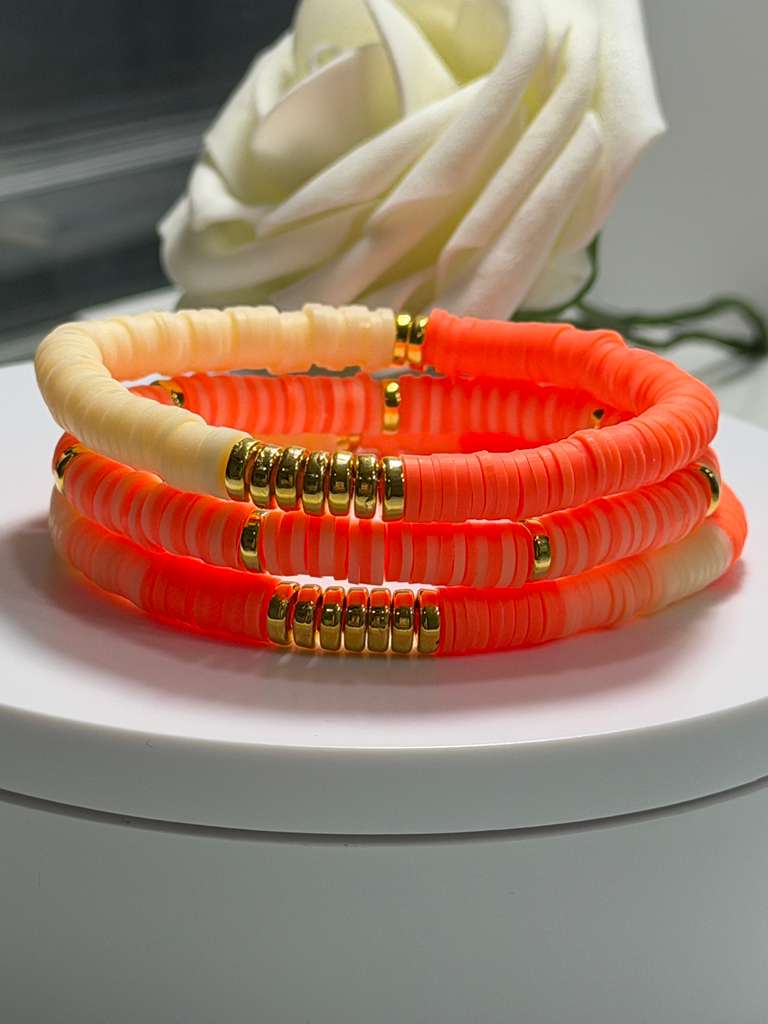 Regent Neon Orange/ Ivory/ Gold