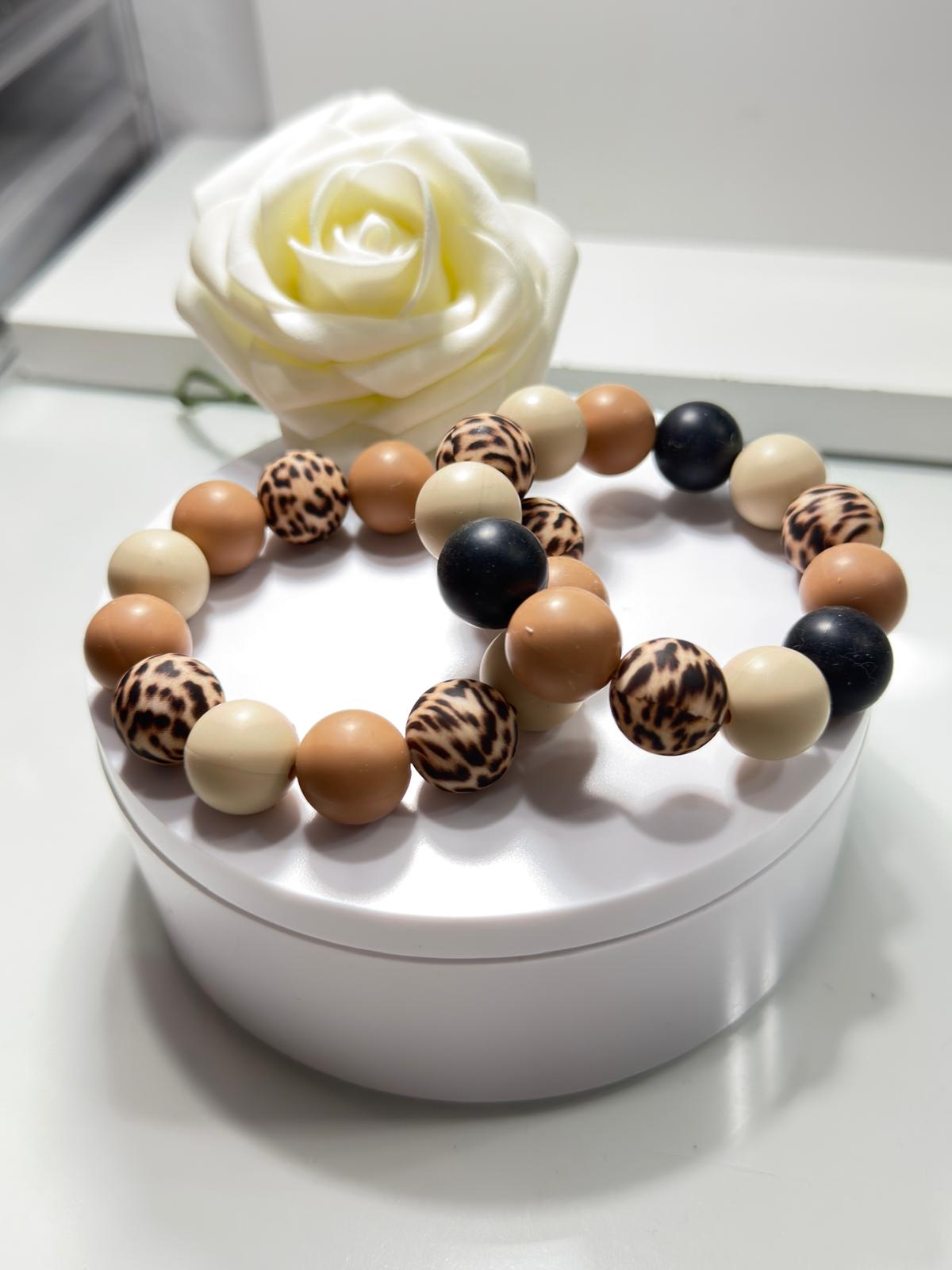 Max Spheres Animal Print/ Brown/ Ivory/ Black (1 Bracelet)